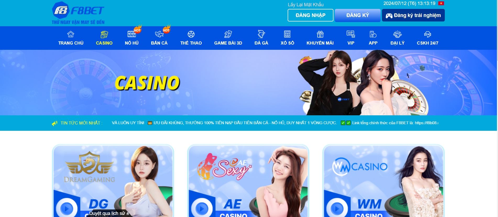 Khám phá các tựa game casino online F8bet hấp dẫn